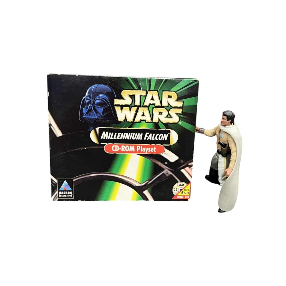 Star Wars Millennium Falcon 1998 - CD-ROM Playset for Windows & Lando Figure DT